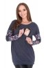 MijaCulture Cute 2 in1 Maternity and Nursing Pullover Sweatshirt Zuza 7140  Graphit